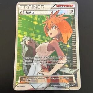 Bridgette trainer 161/162 full art HoloFoil artwork XY Breakthrough rare 2016